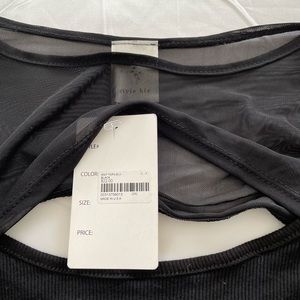 Black long sleeve top